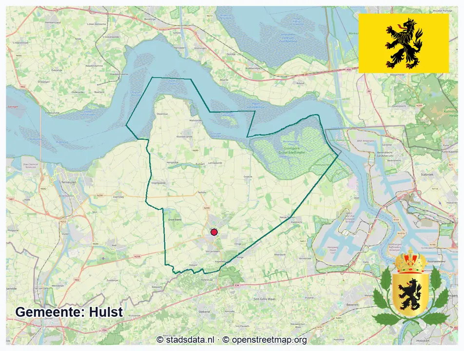Schematische gemeentegrens Hulst